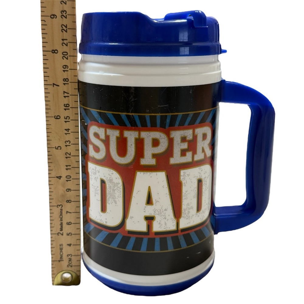 Super Dad Insulated Travel Mug Jug w/ Lid USA Whirley MM-32